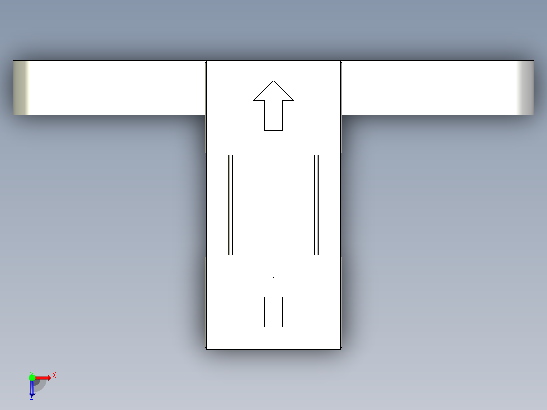 槽型光电传感器LU-T45_3D俯视图