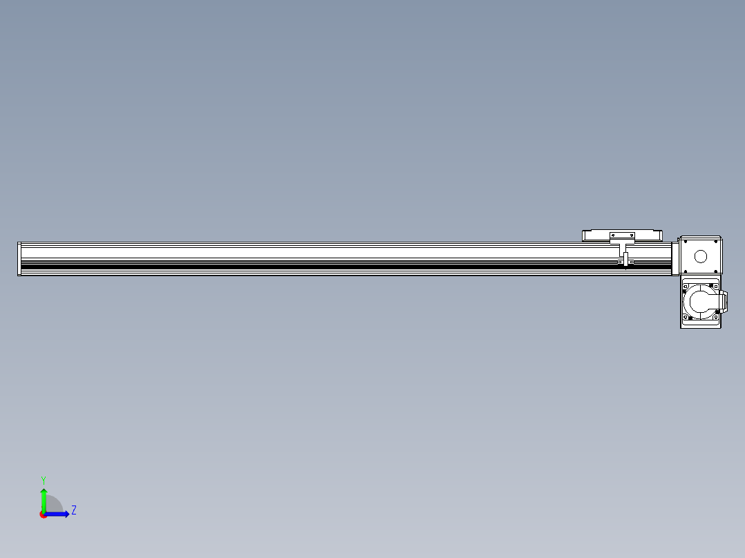 同步带全封闭直线模组TPA-HCB-105D-90-L850-RP-C-P20-N3左视图
