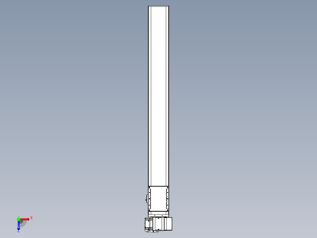 同步带全封闭直线模组TPA-HCB-105D-90-L850-RP-C-P20-N3俯视图