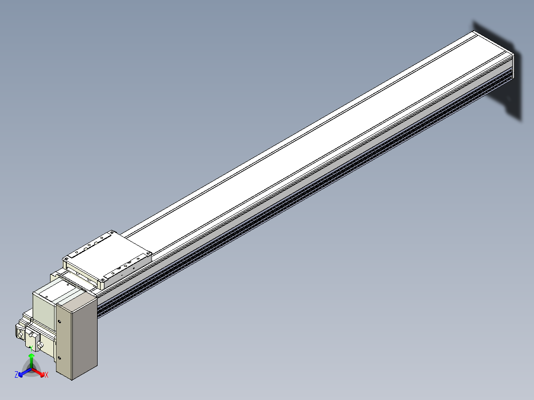 同步带全封闭直线模组TPA-HCB-105D-90-L850-RP-C-P20-N3正等轴测图