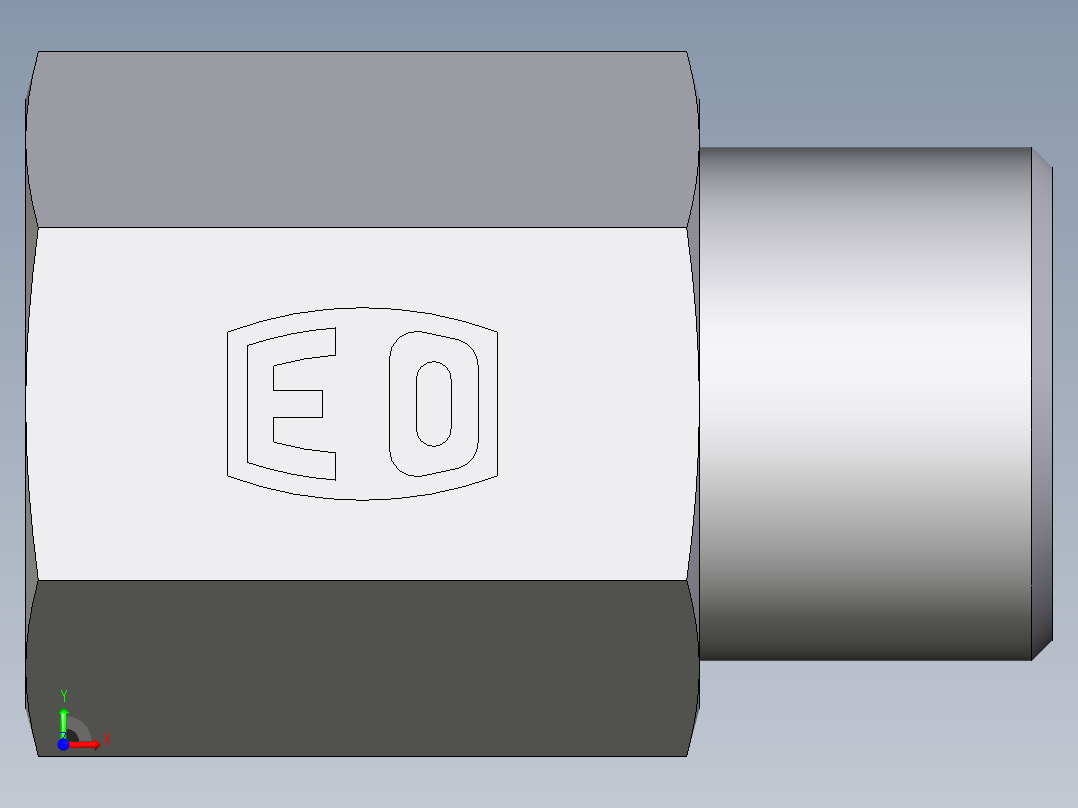 卡套式工业通用硬管接头EO_Swivel_connector_GAI10LM71X前视图