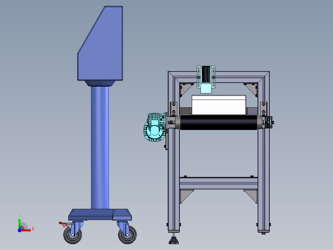 编码器箱输送机前视图
