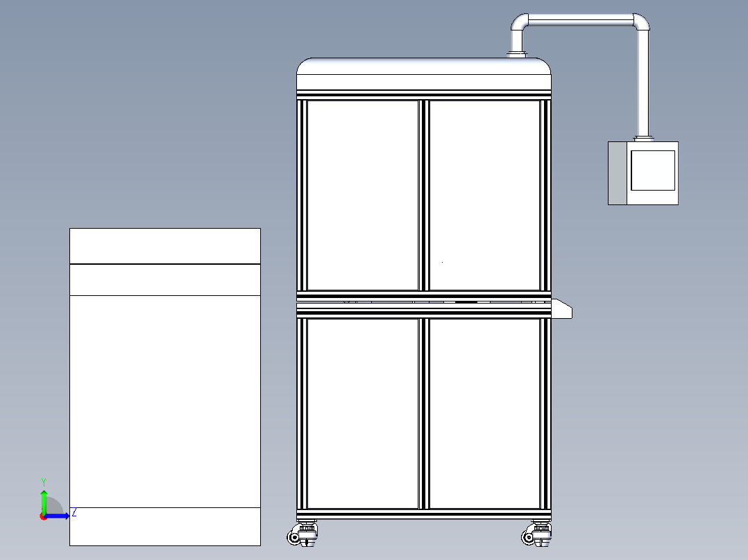 膜片激光焊接机左视图