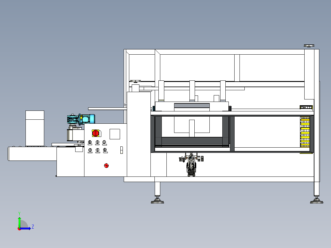 立式纸箱成型机sw18左视图