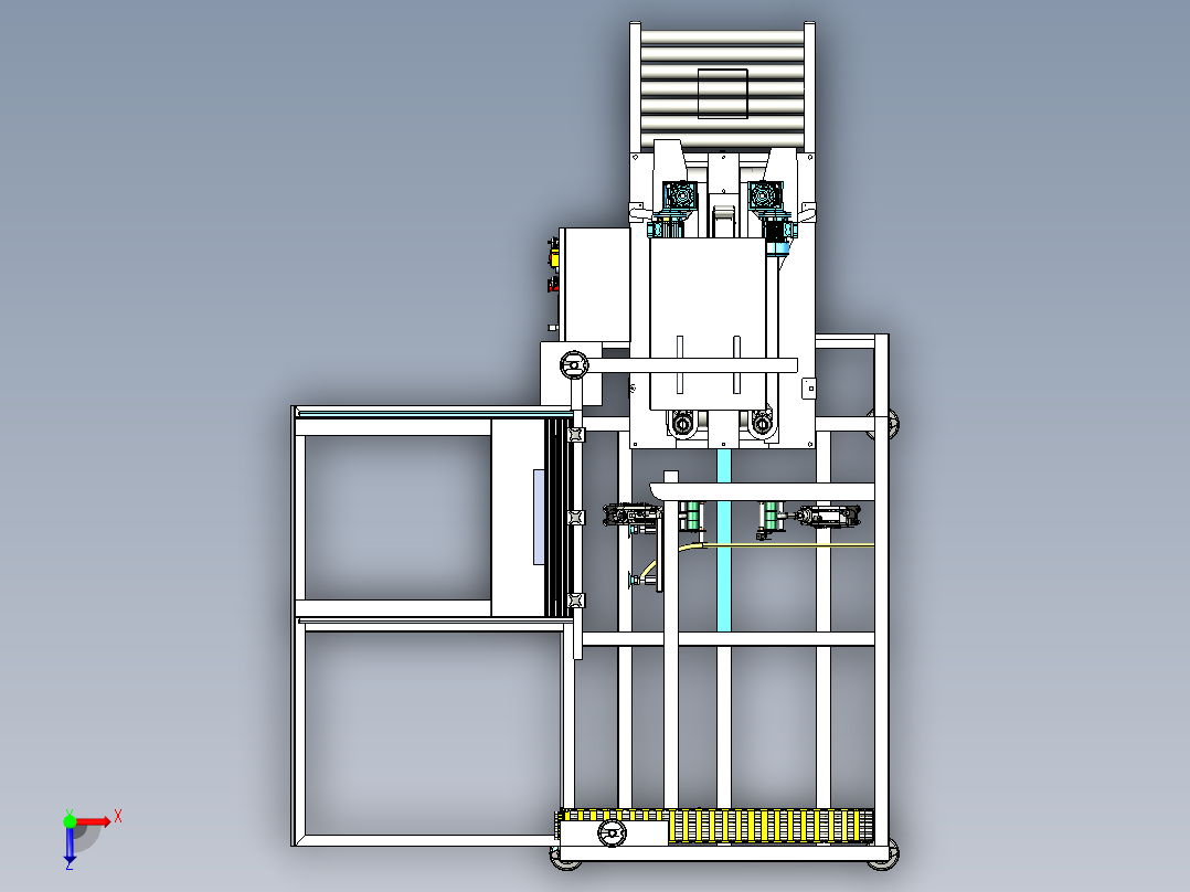 立式纸箱成型机sw18俯视图