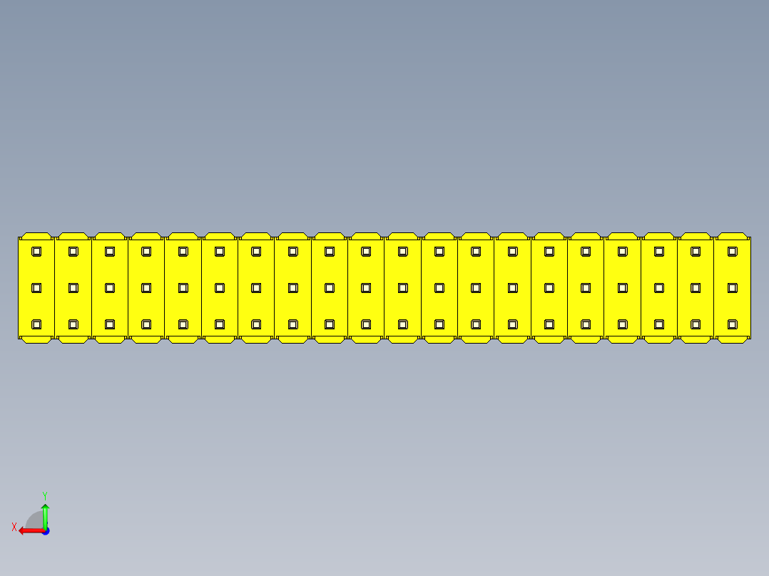 彩色公头100mil（2.54mm）系列-DS1021_yellow_3x20p_100mil_Type1_rev1.0后视图