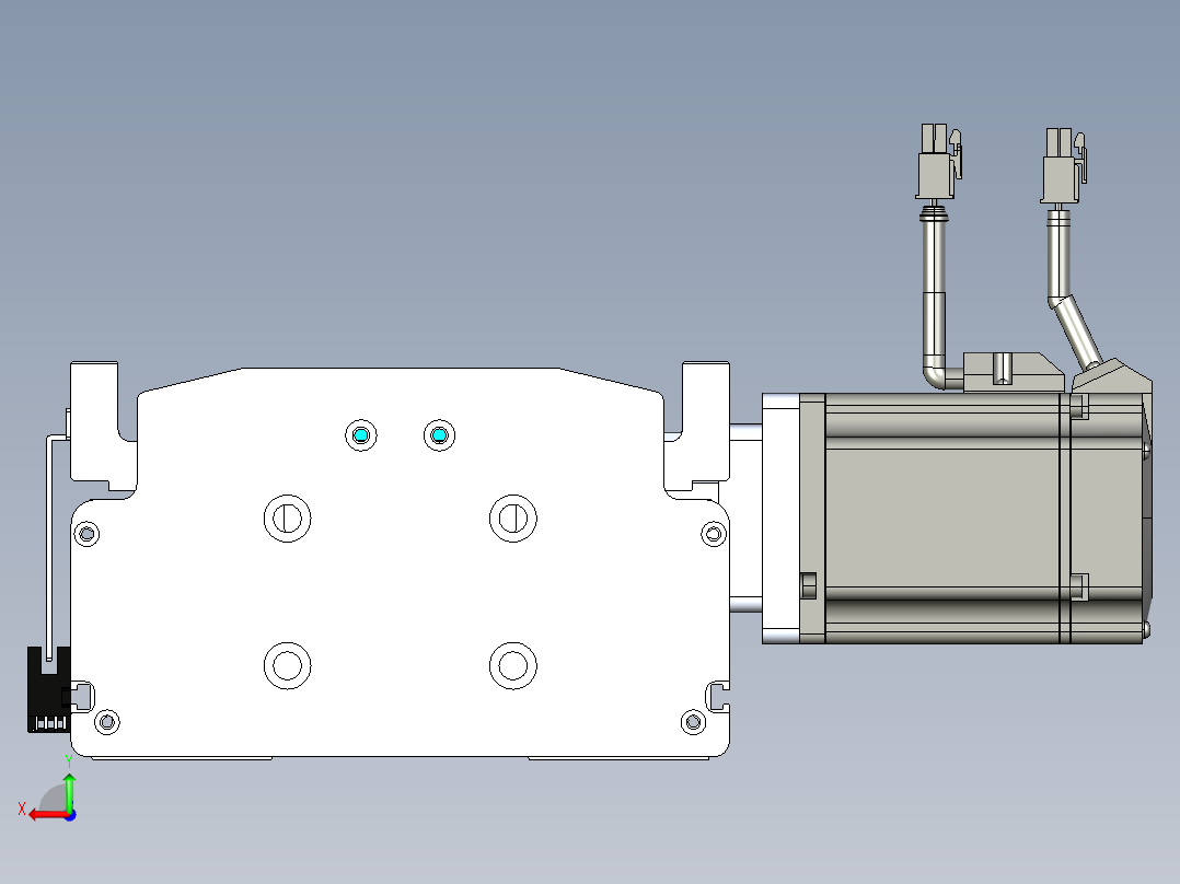 东锦同步带传动-直线滑台模组DH210B-L150-S1650-BL-P750W-C3后视图