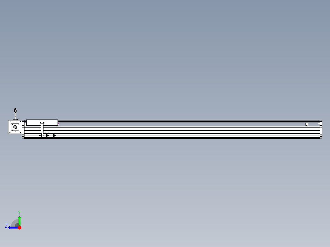 东锦同步带传动-直线滑台模组DH210B-L150-S1650-BL-P750W-C3右视图