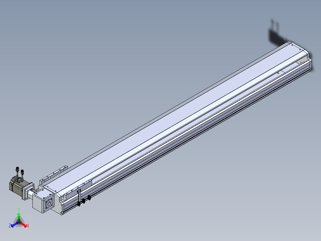 东锦同步带传动-直线滑台模组DH210B-L150-S1650-BL-P750W-C3正等轴测图