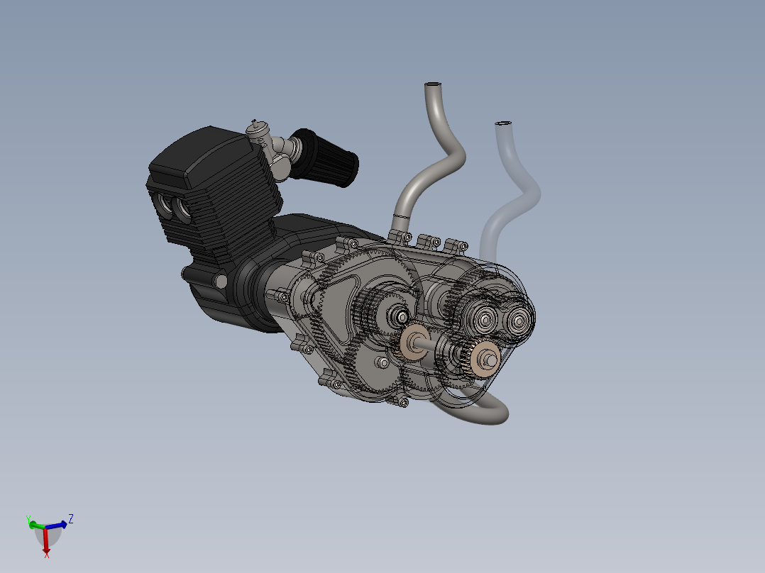车辆变速箱主视图