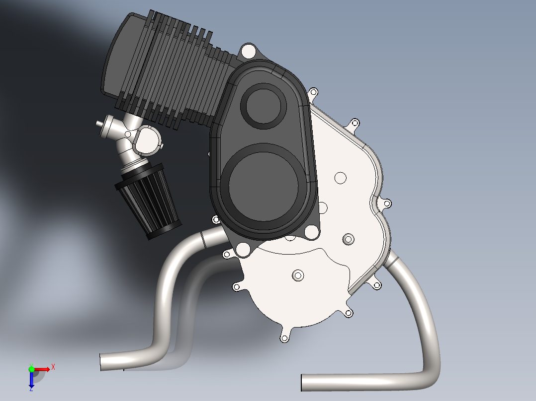 车辆变速箱俯视图