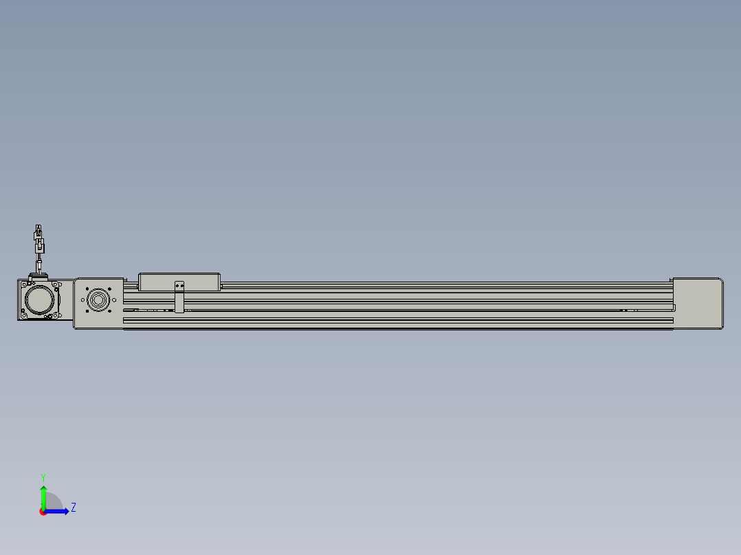威洛博直线电机模组EB6-L70-S700-BR-P40-MS3左视图