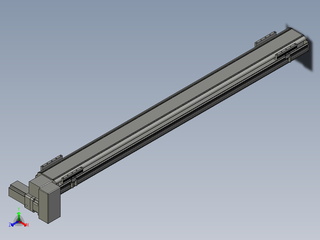 直线模组LHB17-L40-S1600-RD设计图纸正等轴测图