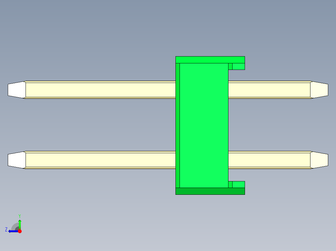 彩色公头100mil（2.54mm）系列-DS1021_green_2x26p_100mil_Type1_rev1.0右视图