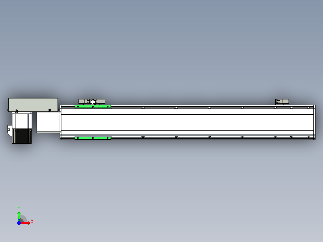 同步带滑台-半封闭B10H-L45-S550-R-P40-D3前视图