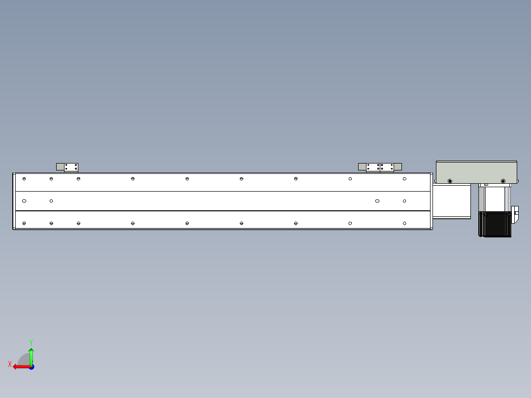 同步带滑台-半封闭B10H-L45-S550-R-P40-D3后视图