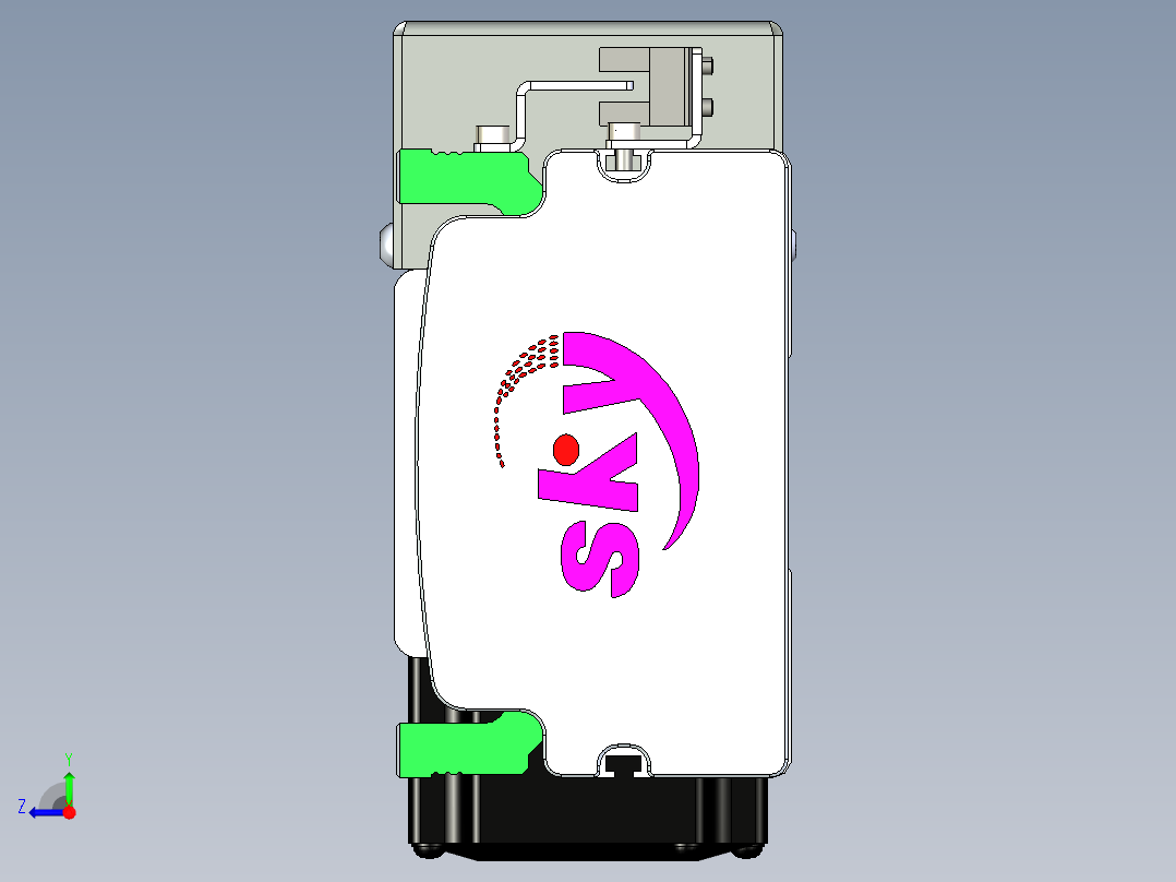 同步带滑台-半封闭B10H-L45-S550-R-P40-D3右视图