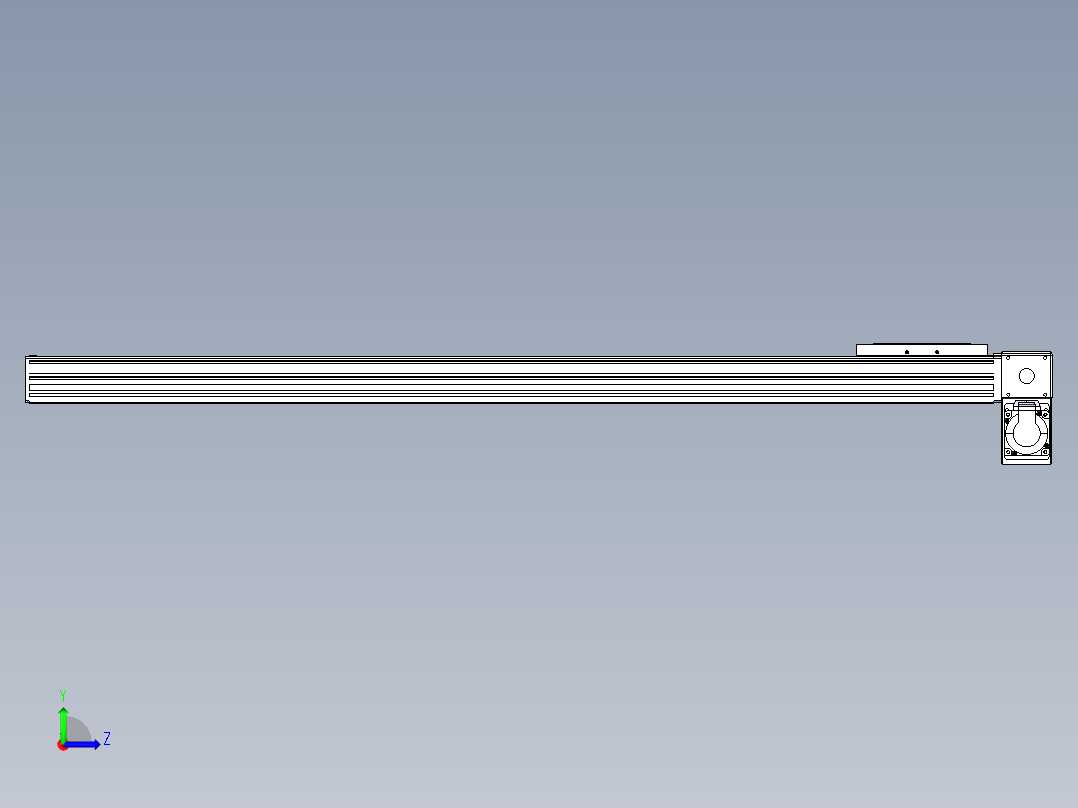 同步带全封闭直线模组TPA-HCB-120D-90-L1050-RP-C-P40-N3左视图
