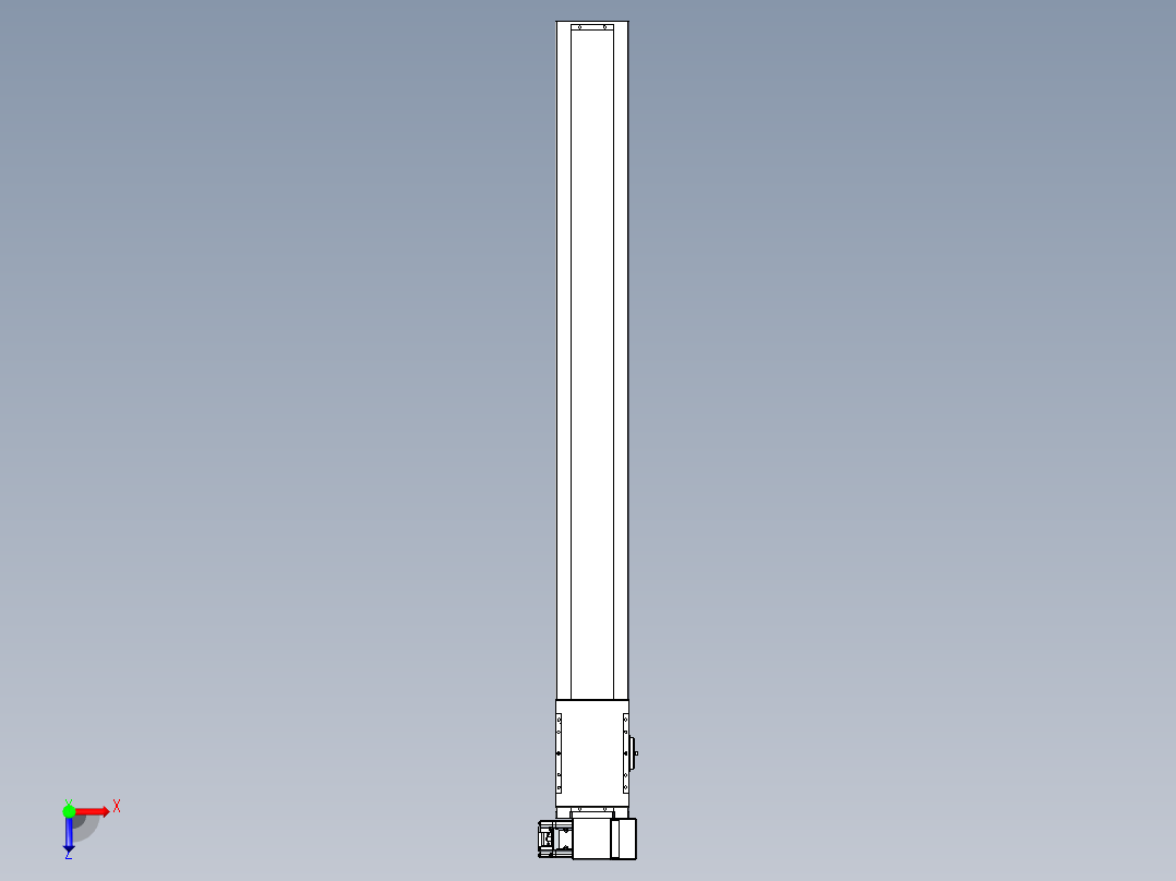 同步带全封闭直线模组TPA-HCB-120D-90-L1050-RP-C-P40-N3俯视图