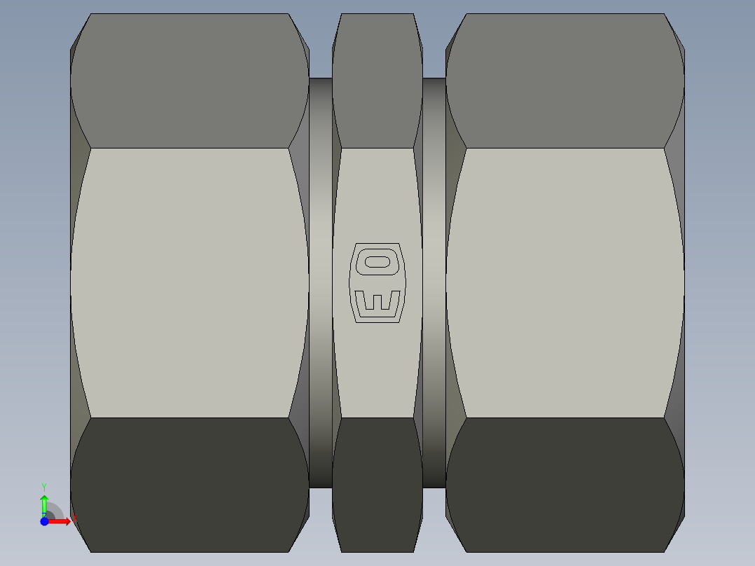 卡套式工业通用硬管接头EO Union G28ZL71前视图