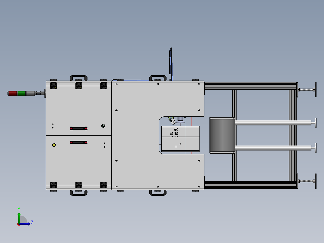酒盒喷码检测机左视图