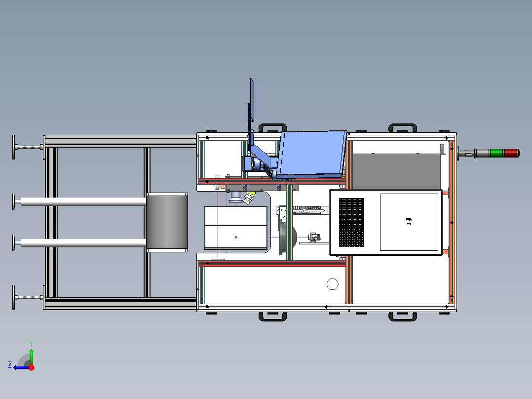 酒盒喷码检测机右视图