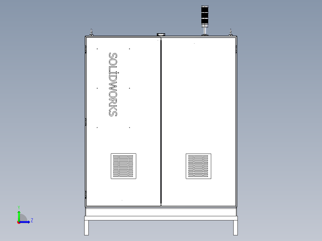 双门AE箱左视图
