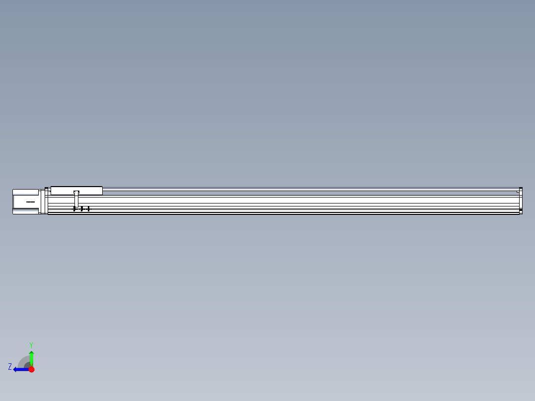 东锦丝杆传动-直线滑台模组DH270-C-L10-S2100-BC-T1000W-C3右视图