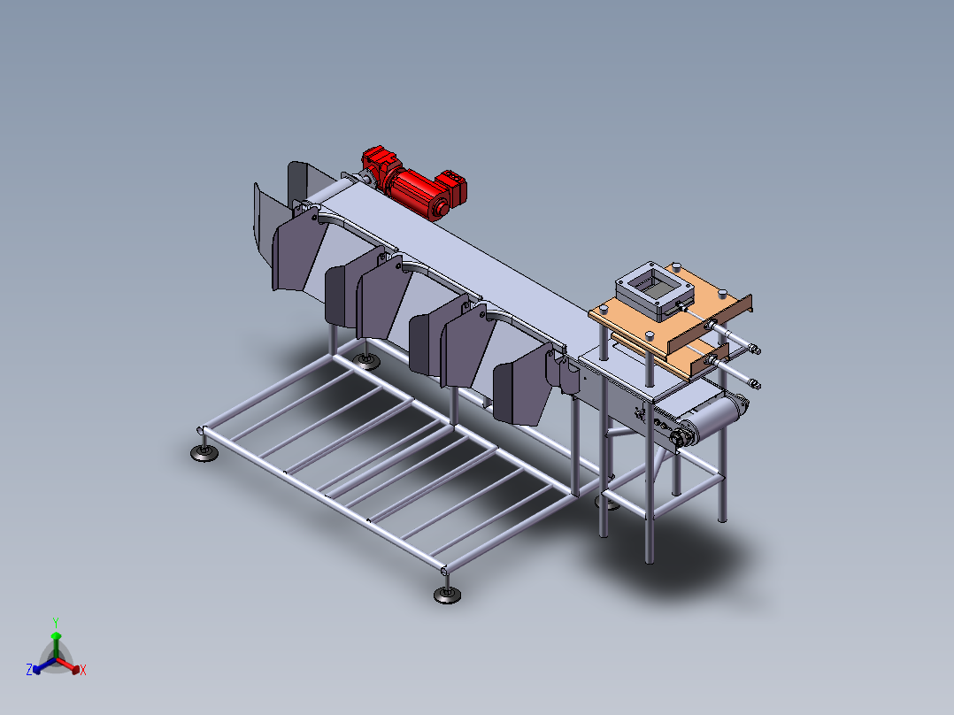 排序输送机正等轴测图