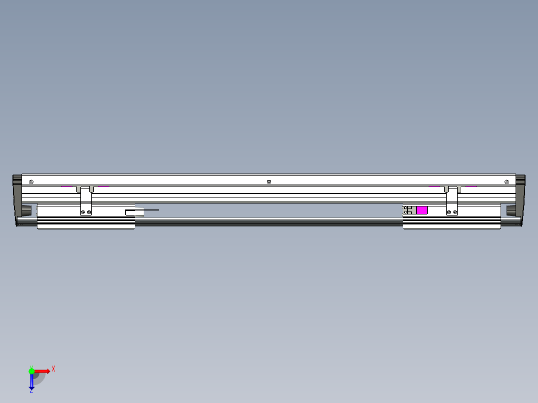 威洛博VL系列直线电机模组-2VL17E2-S400俯视图