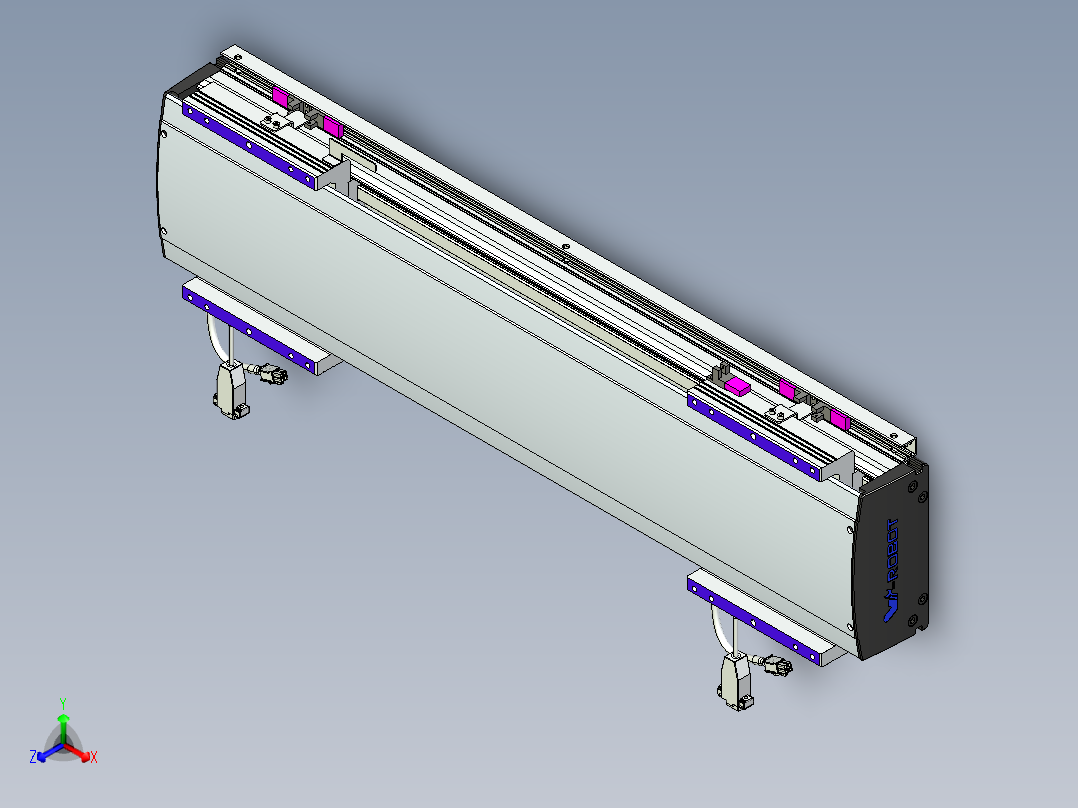 威洛博VL系列直线电机模组-2VL17E2-S400正等轴测图