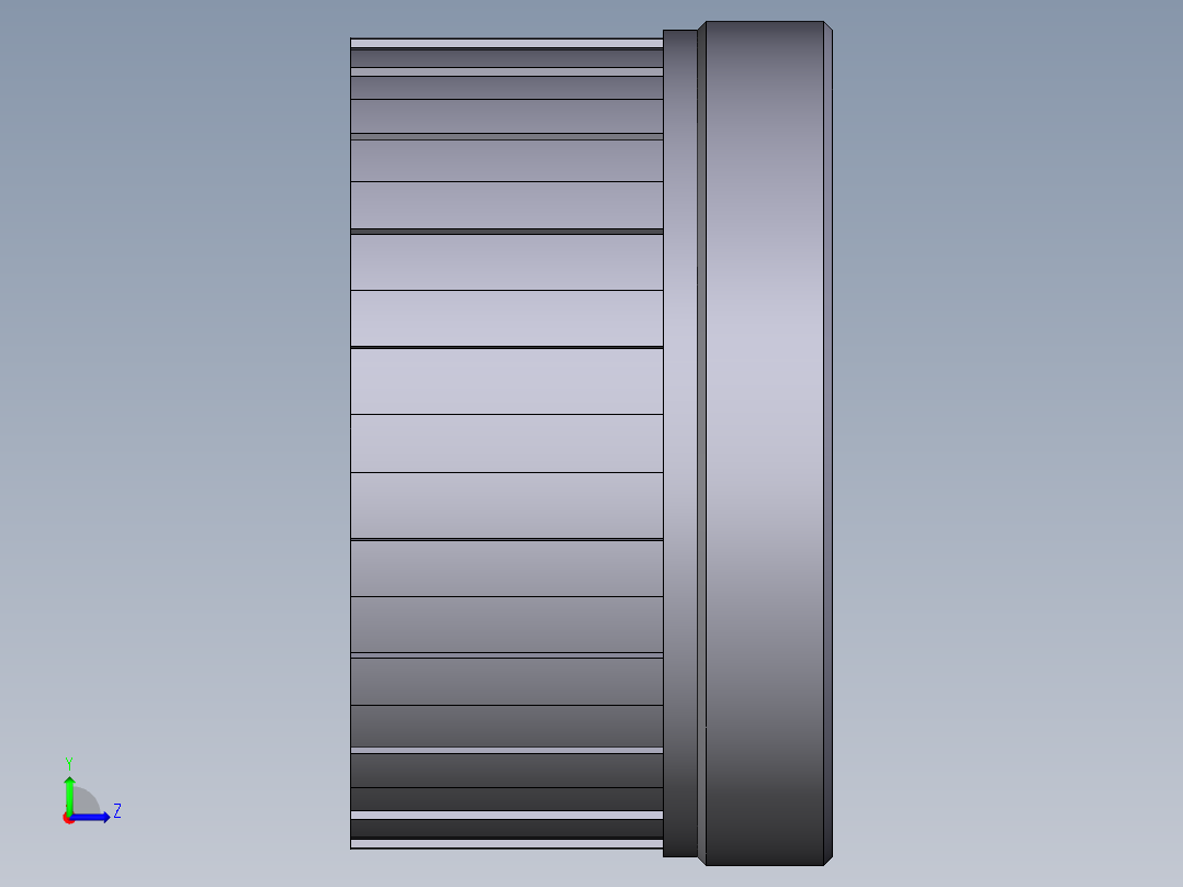 22FBIV 联合布什溶剂焊接，公制系列左视图