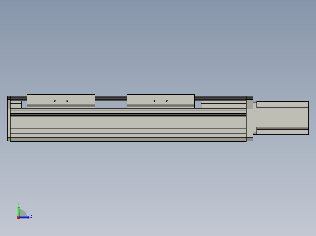 直线模组WG-LHA12-S150-M设计图纸左视图
