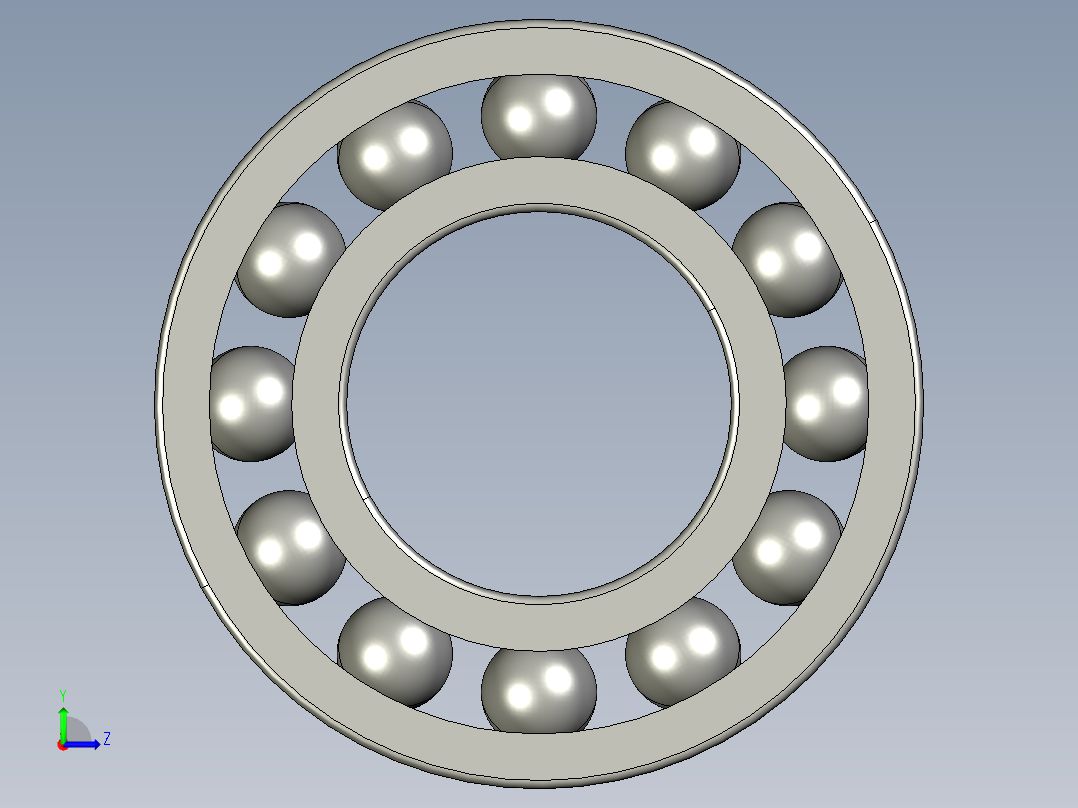 深沟球轴承628-7左视图