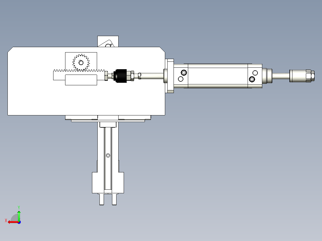 PPU取放移栽机械手后视图