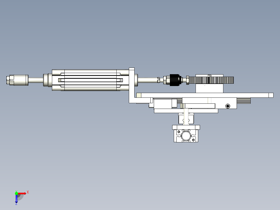 PPU取放移栽机械手俯视图