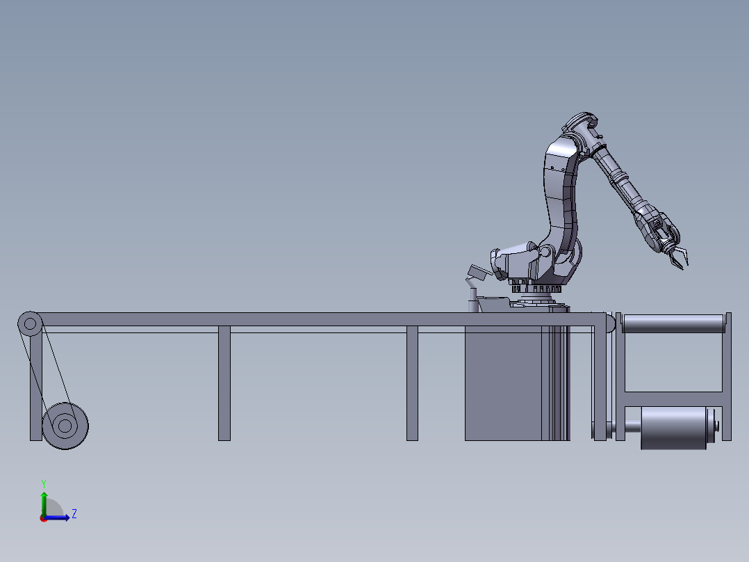 智能分拣线左视图