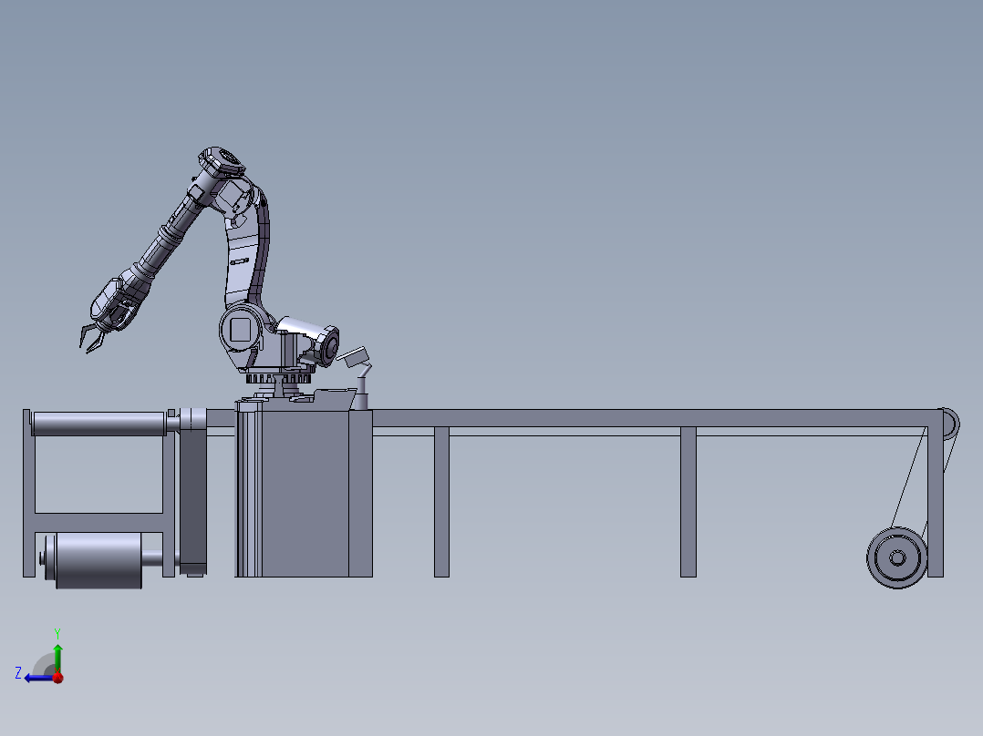 智能分拣线右视图