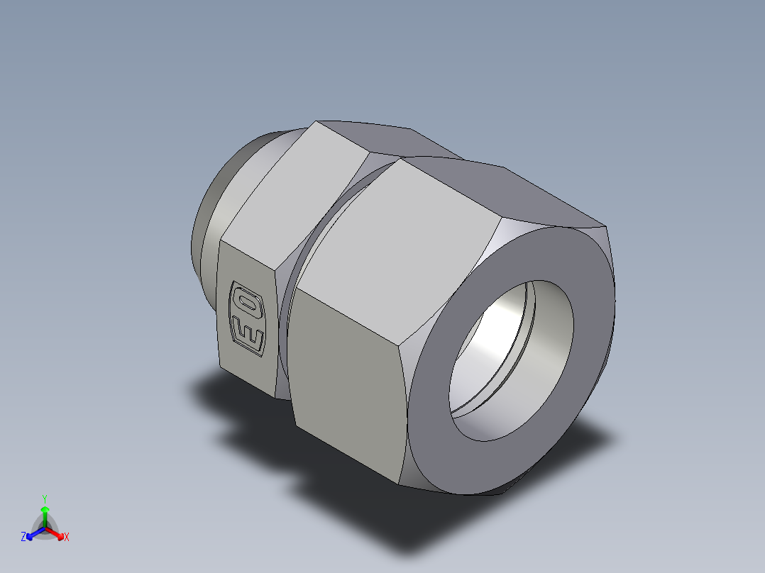 卡套式工业通用硬管接头EO_Weld_connector_AS30S主视图
