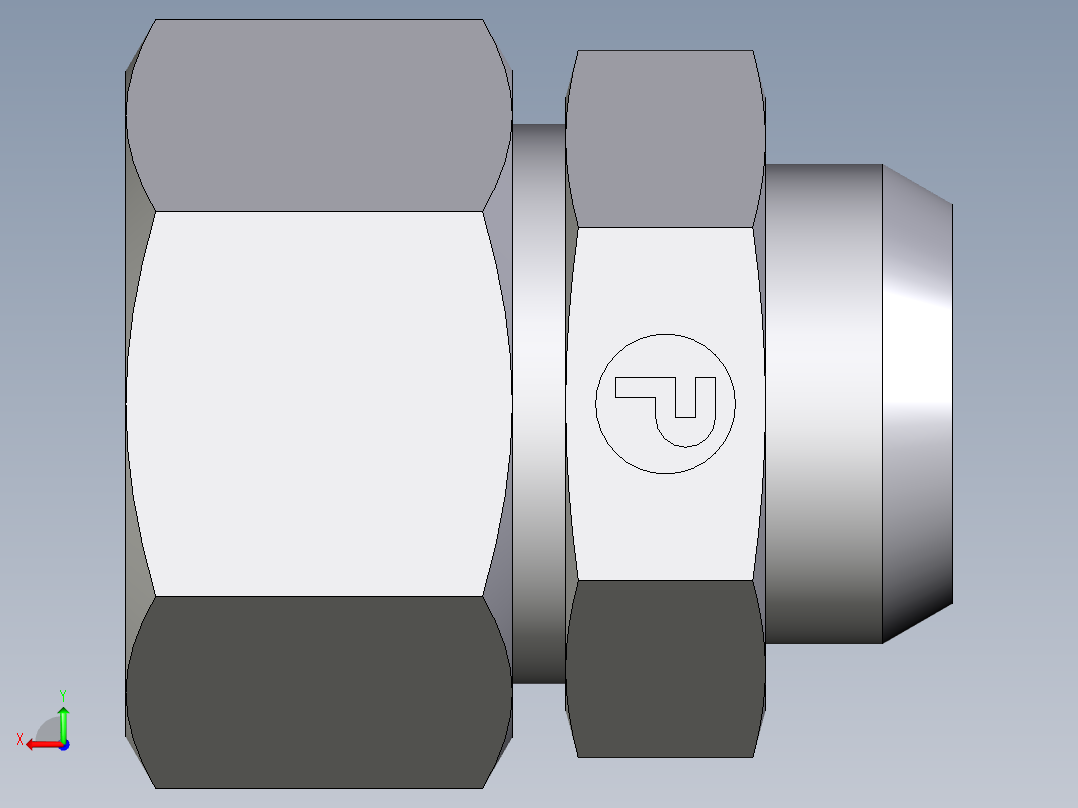 卡套式工业通用硬管接头EO_Weld_connector_AS30S后视图