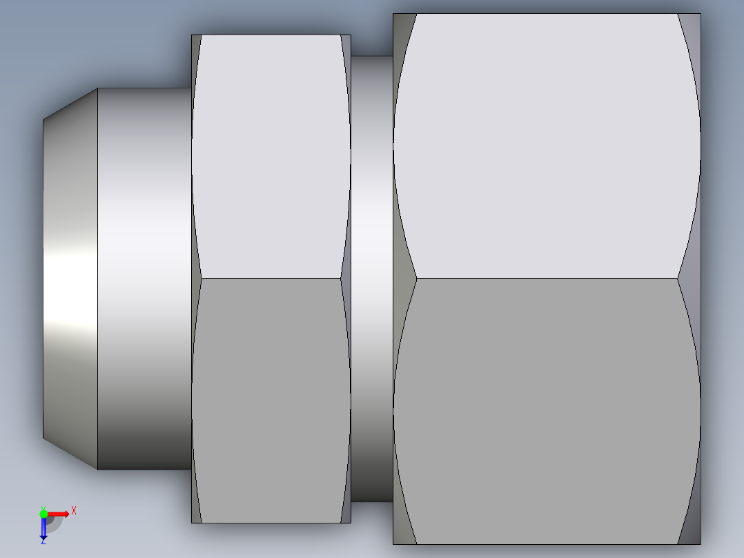 卡套式工业通用硬管接头EO_Weld_connector_AS30S俯视图