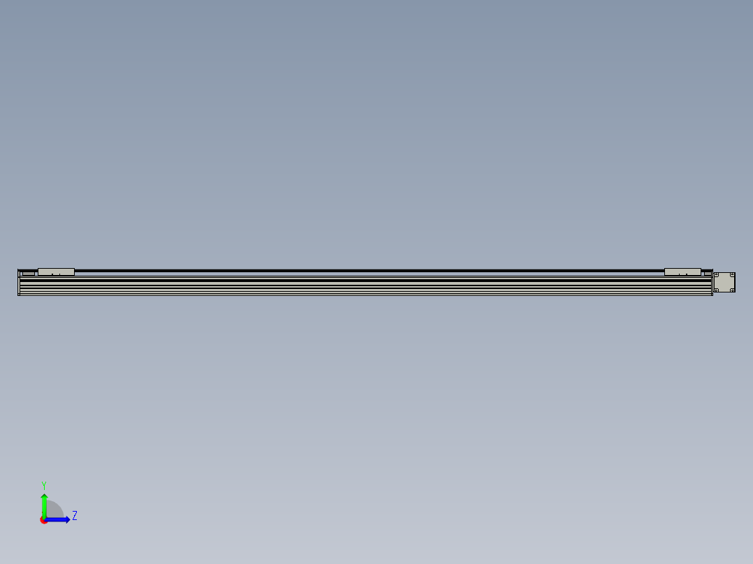 直线模组WG-LHB12-S1850-R(B)设计图纸左视图
