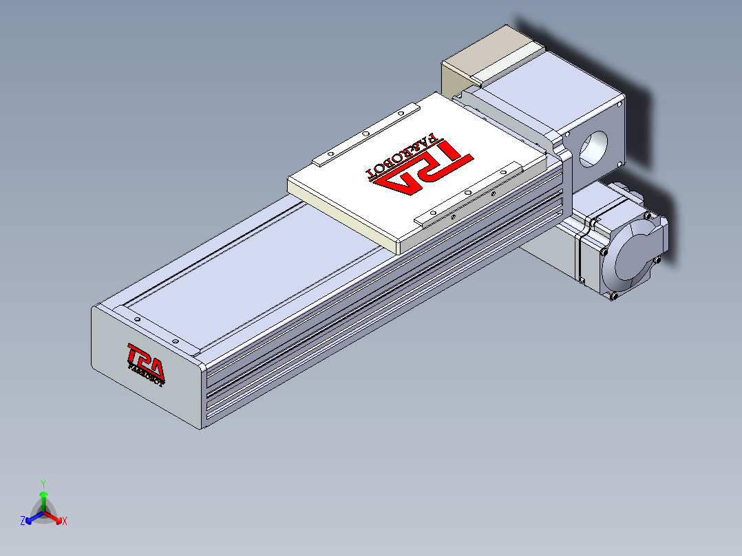 同步带全封闭直线模组TPA-HCB-110D-90-L150-RP-Y-P40-N3正等轴测图