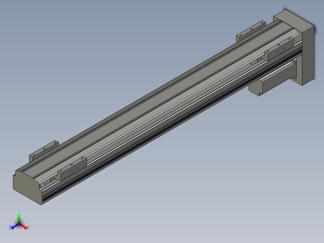 直线模组LHAT10-CA-S700-D-C3设计图纸正等轴测图