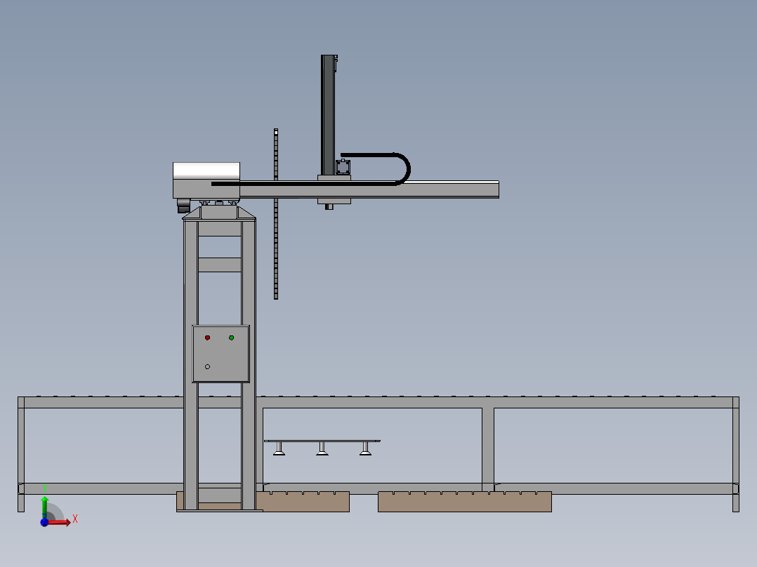 E08-玻璃码垛机械前视图