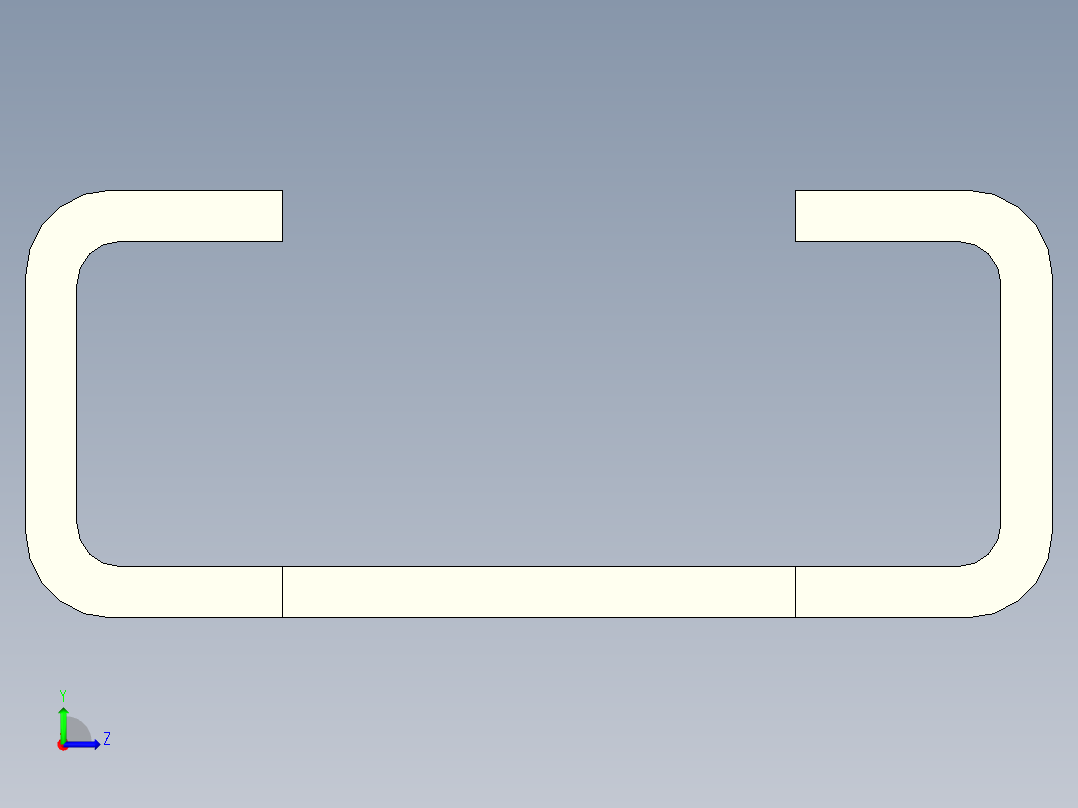 C型120-50-30-6槽钢左视图