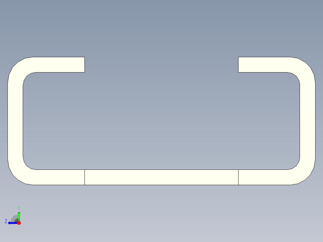 C型120-50-30-6槽钢右视图