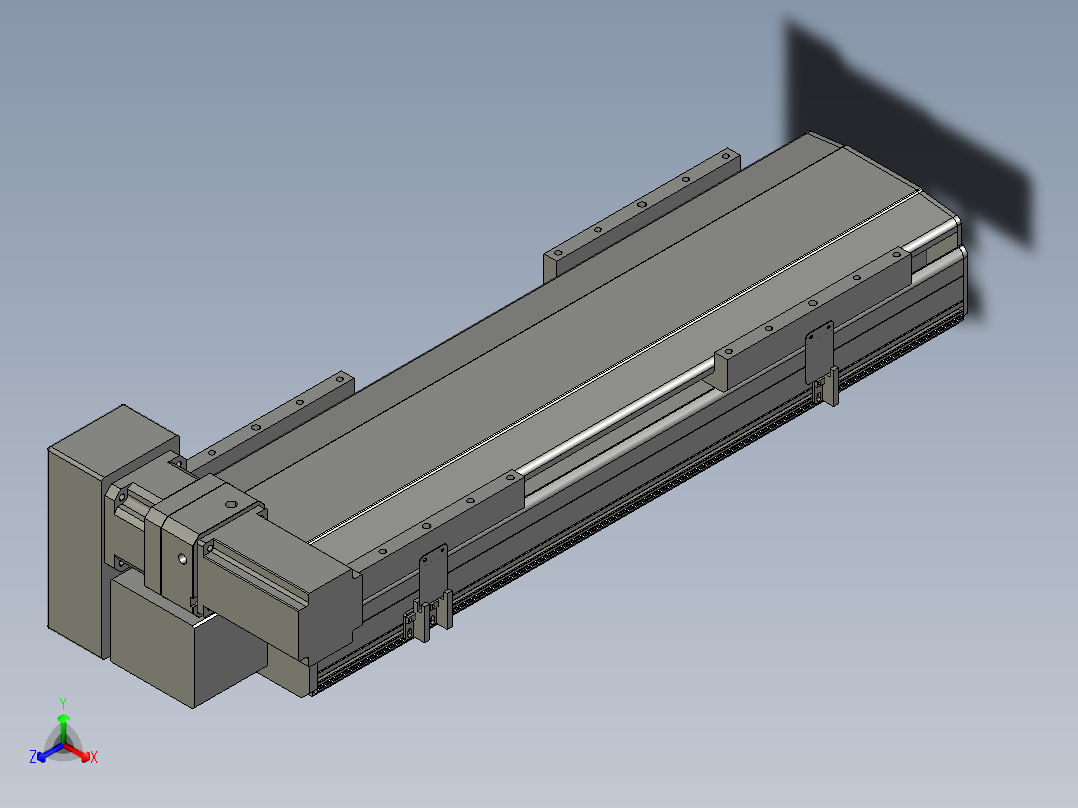 直线模组LHB21-L40-S450-LU设计图纸主视图