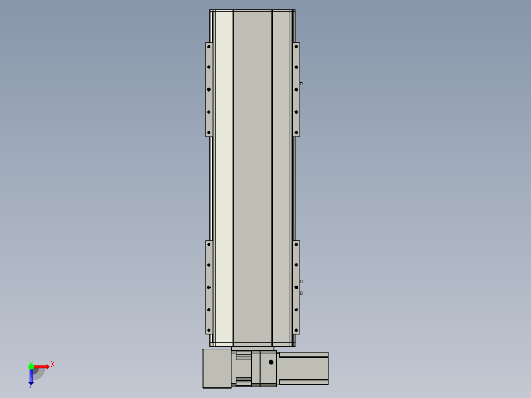 直线模组LHB21-L40-S450-LU设计图纸俯视图