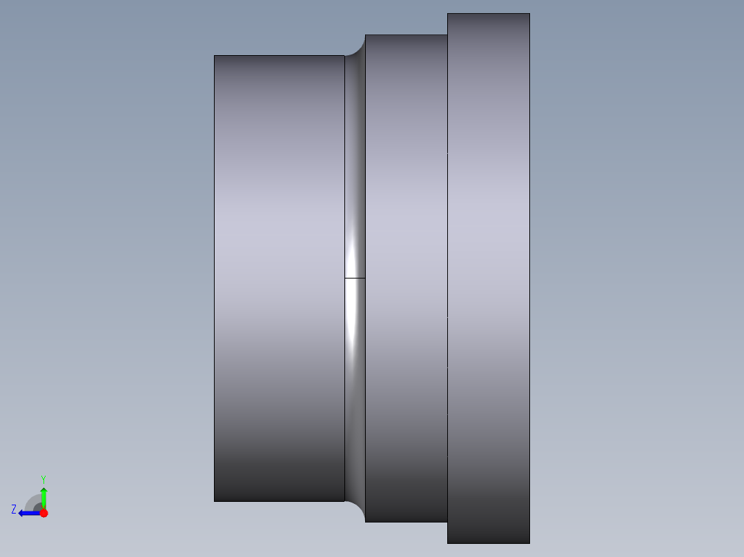 13QBIV 溶剂焊接联合端，公制系列右视图